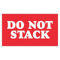 Tape Logic Labels, "Do Not Stack", 3" x 5", Red/White, 500/Roll