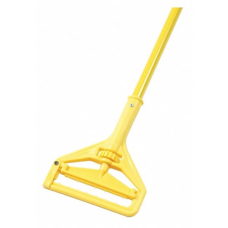 60 in Slide-On Mop Handle, 1 in Dia, Yellow, Vinyl-Covered Aluminum