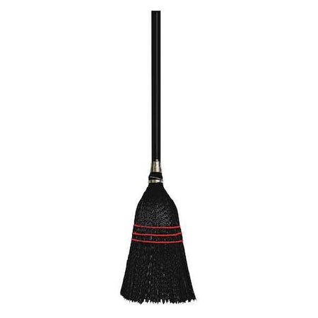 Poly Bristle Lobby Broom, 38" Handle, PK12