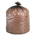 39 gal Trash Bags, 33 in x 44 in, Extra Heavy-Duty, 1.1 mil, Brown