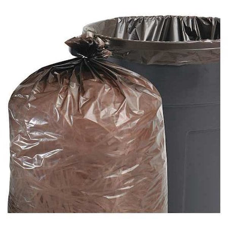 33 gal Trash Bags, 33 in x 40 in, Extra Heavy-Duty, 1.3 mil, Brown/Black