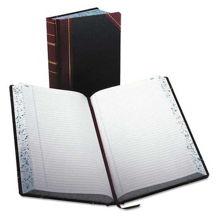 Black and Red Record Book, 14-1/8"" x 8-5/8"", 500 Pg