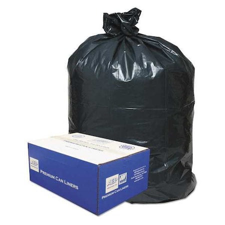 60 gal Trash Can Liners, 38 in x 58 in, Heavy-Duty, 0.9 mil, Black