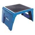 Folding Step Stool, 1Up, Blue, 1 Steps, Plastic, Blue