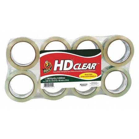 Packaging Tape, 1.88" x 55 yd., Clear, PK8