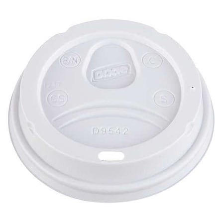 Lid for 10 12 and 16 oz. Hot Cup, White, Pk1000