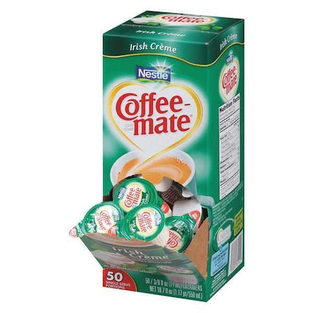 Liquid Coffee Creamer, Irish Cream, 0.38 oz Mini Cups, PK200
