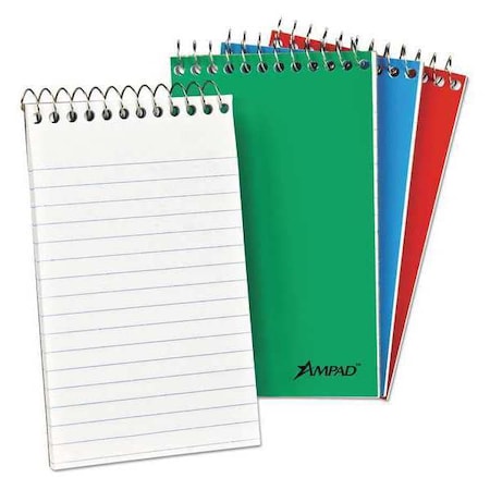 4 in x 6 in Wirebound Pocket Memo Notebook, Pk3