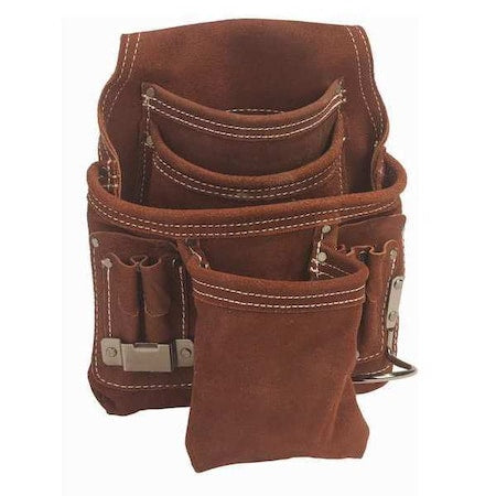 Tool Pouch, Suede Leather Pouch, 10 Pocket, Suede Leather, 10 Pockets
