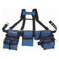 Tool Belt, Framers Rig, 3 Bag, Royal Blue, Royal Blue, 1680 Heavy Duty Poly Fabric, 29 Pockets