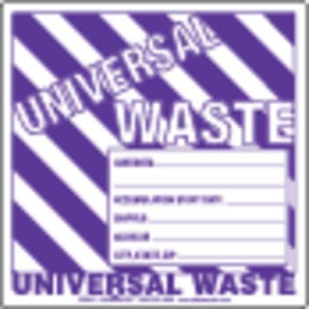 Universal Waste Label Gen Info Vinyl, Pk100