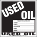 Used Oil Label PVC-Opr Info Stock, Pk100