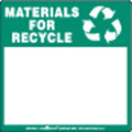 Materials for Recycle Label, PVFC, Pk100