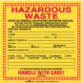California Waste Label, Vinyl, 6"x6", Pk100