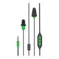 Protector Plus Reusable Ear Plugs, Flanged Shape, 26 dB, Black/Green, 1 PR