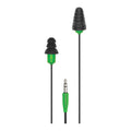 Protector Reusable Ear Plugs, Flanged Shape, 26 dB, Black/Green, 1 PR
