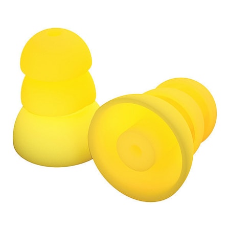 ComforTiered Ear Plugs, 26 dB, Yellow, 5 PK