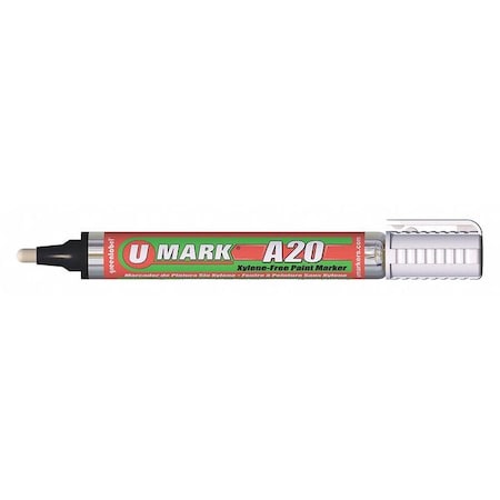 SolidPaintMarker, 5-5/8inL, White, Paint