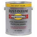 Interior/Exterior Paint, Glossy, Oil Base, Yellow, 1 gal