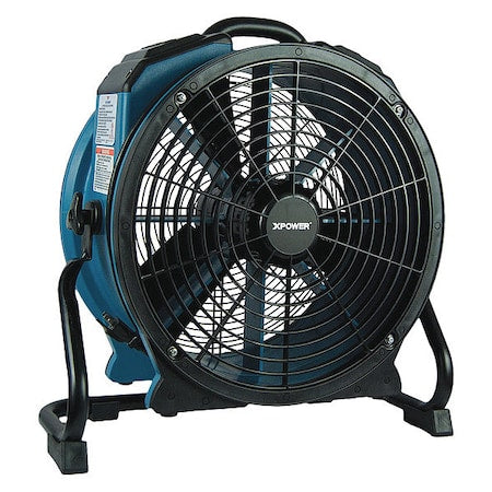 Axial Fan, 1/3HP, Timer, Power Outlets, 115, 3600 cfm, 9.8 W.