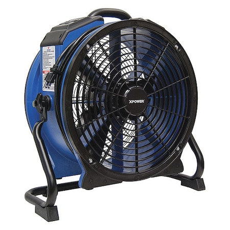 Industrial High Temperature Axial Air Mover W/ Power Outlets and 3 hr Timer, 1/3 HP, 3600 CFM, 2.8 Amps, Variable Speed