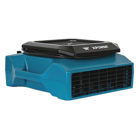 Low Profile Air Mover W/ GFCI Power Outlets for Daisy Chain (ABS), 1/3 HP, 1150 CFM, 2.8 Amps, 2 Positions, 5 Speeds