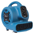 Mini Mighty Air Mover W/ Power Outlets and 3 hr Timer, 1/4 HP, 925 CFM, 2.3 Amps, 4 Positions, 3 Speeds, Blue