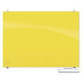 Magnetic, Glass Board, 35.43"Hx47.24"W, Ylw