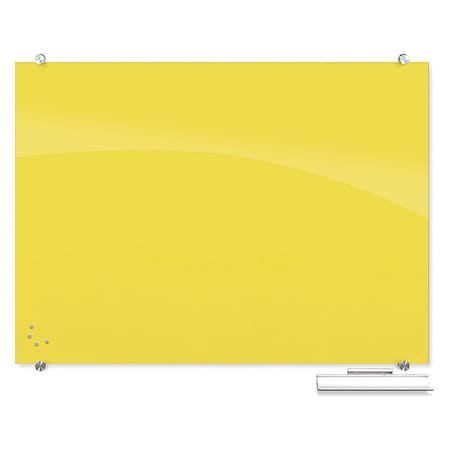 Magnetic, Glass Board, 35.43"Hx47.24"W, Ylw