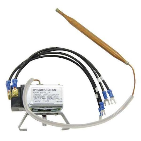 Elct Wl/Ceil Htr Thrmostat, 4-1/2"H, 2Pole