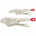 2 Piece Torque Lock Locking Pliers Set Ergonomic Handle