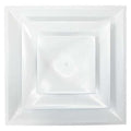 12 in Square 3 Cone Diffuser, White