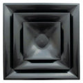 14 in Square 3 Cone Diffuser, Black