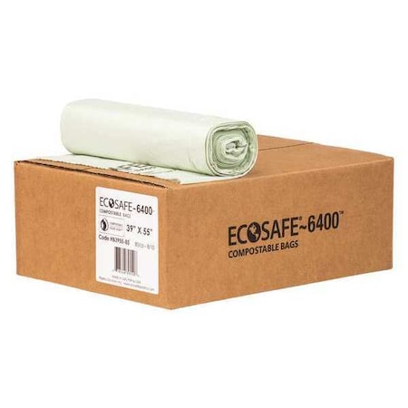 45 gal Trash Bags, 39 in x 55 in, Extra Heavy-Duty, 0.85 mil, Green