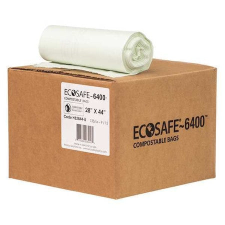 35 gal Trash Bags, 28 in x 44 in, Extra Heavy-Duty, 0.85 mil, Green