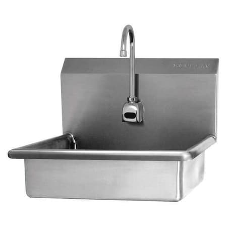 Wall Mount, 1 Hole, Sensor, Silver, Hand Sink