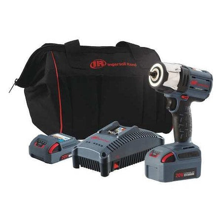 20V Mid-torque 3/8" Cordless Impact Wrench Kit, 2 Batteries