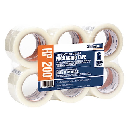 Packaging Tape, 4-7/16" dia., 72mm W, PK6