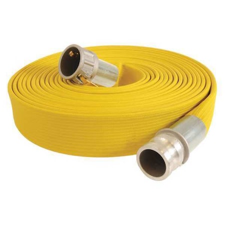 3" ID x 50 ft Rubber Water Discharge Hose 250 PSI YL
