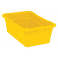 Cross Stack Storage Container, 9.8 gal, 25-1/8 in L x 16 in W x 8-1/2 in H, Yellow, Polypropylene