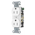 Straight Blade Receptacle, 5-15R, 15 A, 125V AC, 2 Pole, 3 Wire, Flush Mount, Grounded