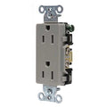 Straight Blade Receptacle, 5-15R, 15 A, 125V AC, 2 Pole, 3 Wire, Flush Mount, Grounded