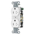 Straight Blade Receptacle, 5-20R, 20 A, 125V AC, 2 Pole, 3 Wire, Flush Mount, Grounded