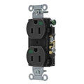 Straight Blade Receptacle, 5-15R, 15 A, 125V AC, 2 Pole, 3 Wire, Flush Mount, Grounded
