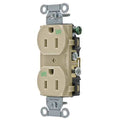 Straight Blade Receptacle, 5-15R, 15 A, 125V AC, 2 Pole, 3 Wire, Flush Mount, Grounded