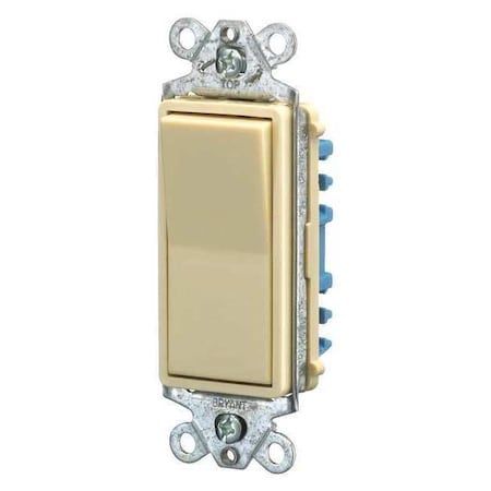 Wall Switch, 2 hp, Rocker, 15 A, Ivory