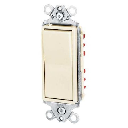 Wall Switch, 2 hp, Rocker, 20 A, Ivory