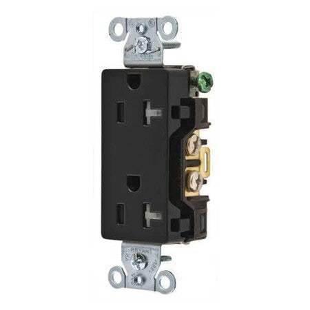 Straight Blade Receptacle, 5-20R, 20 A, 125V AC, 2 Pole, 3 Wire, Flush Mount, Self-Grounded