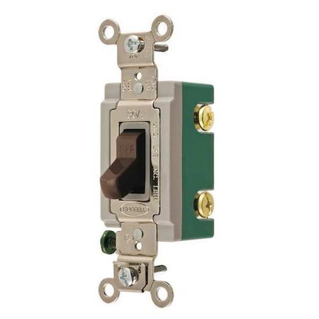 Wall Switch, 2 hp, Toggle, 30 A, Brown