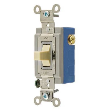 Wall Switch, 2 hp, Toggle, 15 A, Ivory